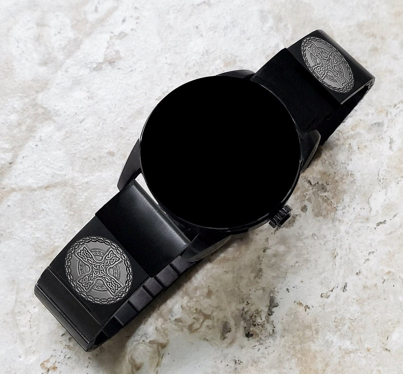 Engraved Watch Band for Garmin epix Pro 51mm Foretrex 601 701 Quatix 3 6X 7X D2 Tactix 7 Instinct 2X Solar Black Stainless Steel CC2 A26